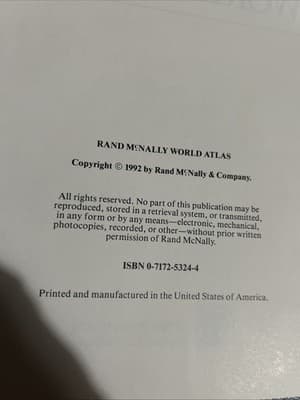 1992 Rand McNally Hardcover World Atlas Book - Thumbnail 5