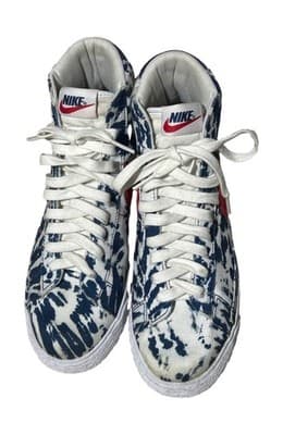 Nike Blazer Mid 77 Blue Red Tie Dye Canvas CZ7874-600 Youth Size 7 - Thumbnail 2
