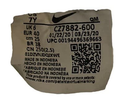 Nike Blazer Mid 77 Blue Red Tie Dye Canvas CZ7874-600 Youth Size 7 - Thumbnail 6