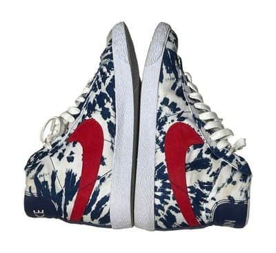 Nike Blazer Mid 77 Blue Red Tie Dye Canvas CZ7874-600 Youth Size 7 - Thumbnail 7