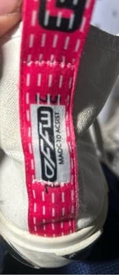 Off-White Vulcanized High Tops Canvas White Black Virgil Abloh (Size 45 Euro) - Thumbnail 5