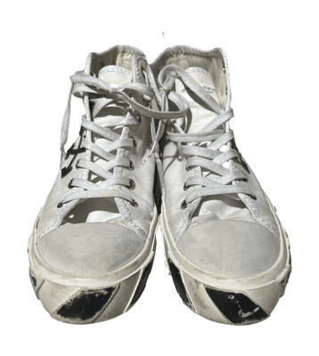 Off-White Vulcanized High Tops Canvas White Black Virgil Abloh (Size 45 Euro) - Thumbnail 8