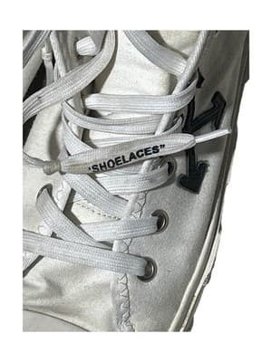 Off-White Vulcanized High Tops Canvas White Black Virgil Abloh (Size 45 Euro) - Thumbnail 7