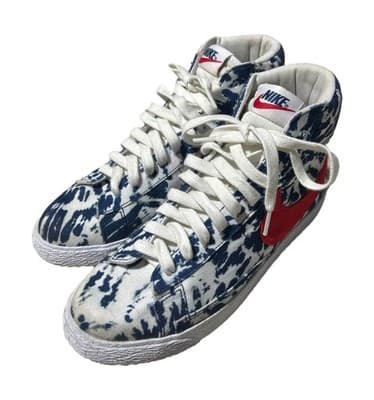 Nike Blazer Mid 77 Blue Red Tie Dye Canvas CZ7874-600 Youth Size 7 - Thumbnail 3