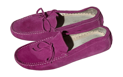 The Men’s Store Bloomingdale’s Italian Pink Fuchsia Suede Men’s Bow Loafers - Thumbnail 5