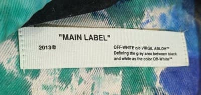 Off-White Brand Painted Distressed Denim Jacket Men's Small - Italian Made - Thumbnail 3