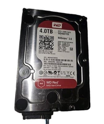 Western Digital 4TB SATA HDD 64MB Cache WD Red NASware 3.0 Internal - WD40EFRX - Image 1