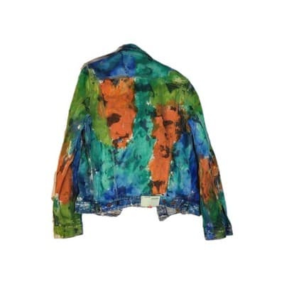 Off-White Brand Painted Distressed Denim Jacket Men's Small - Italian Made - Thumbnail 6