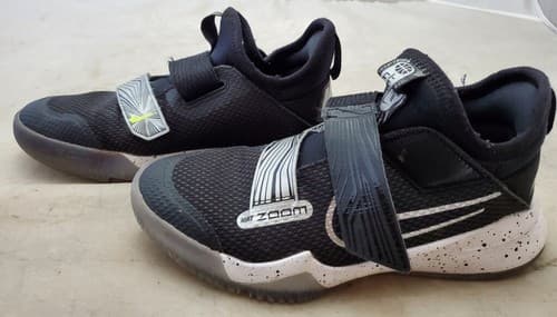 Nike Zoom Flight (GS) Black White Basketball Fashion Shoes Youth Size 4.5Y US - Thumbnail 2