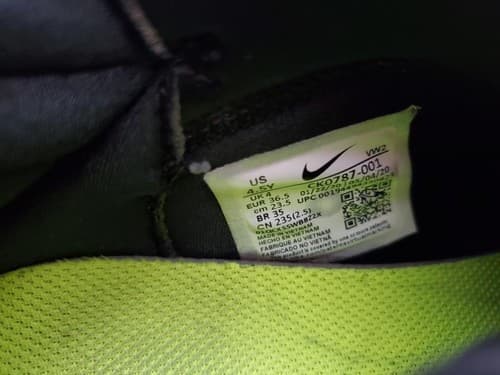 Nike Zoom Flight (GS) Black White Basketball Fashion Shoes Youth Size 4.5Y US - Thumbnail 5