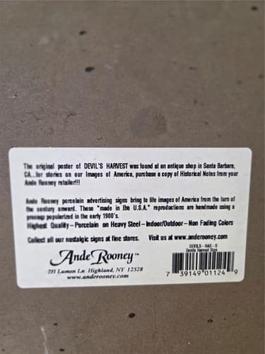 Devil's Harvest metal tin sign house interior Marijuana the Smoke of Hell Poster - Thumbnail 4