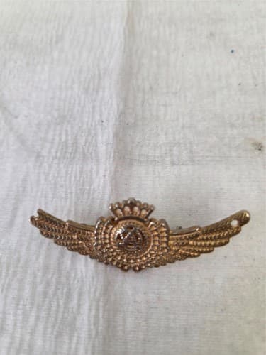 Military Style Wings Badge Brooch - Thumbnail 2