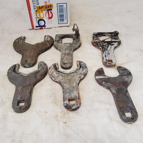 Lot of Assorted Large Vintage Wrench Open End LOT-666 - Thumbnail 4