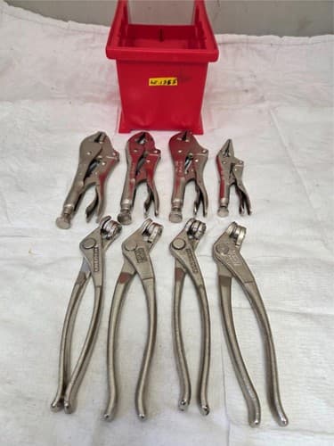 Lot of 8 Vise‑Grip & USATCO Kwik-Loc & Locking Pliers Lot-1355 - Image 1
