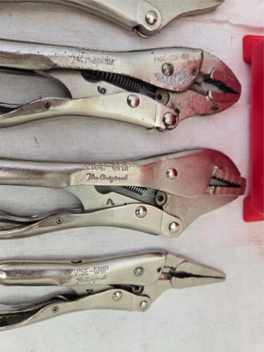 Lot of 8 Vise‑Grip & USATCO Kwik-Loc & Locking Pliers Lot-1355 - Thumbnail 6