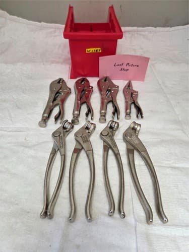 Lot of 8 Vise‑Grip & USATCO Kwik-Loc & Locking Pliers Lot-1355 - Thumbnail 8
