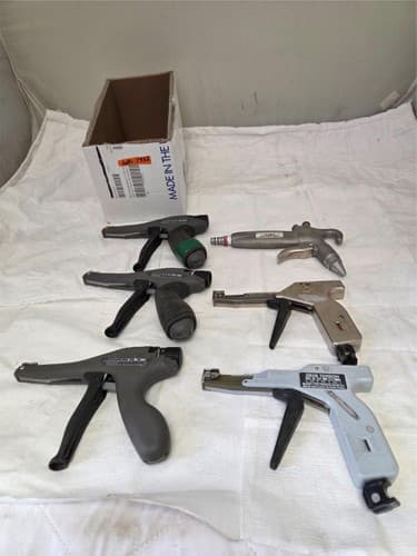 Lot of 6 Panduit GTS Cable Tie Tools & Guardair Pneumatic Tool LOT-1432 - Image 1