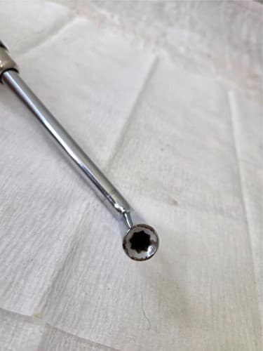 Vintage Antique Angled End w/ Star-Shaped Socket Piano Tuning Hammer - Thumbnail 3