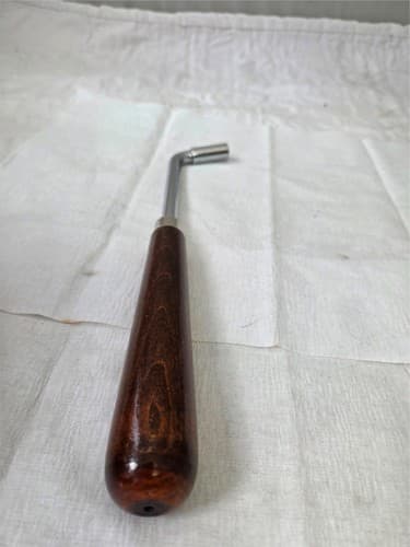 Vintage Antique Angled End w/ Star-Shaped Socket Piano Tuning Hammer - Thumbnail 4