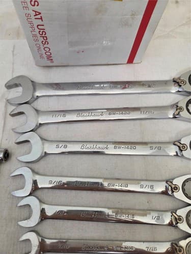 Lot of 18 Blackhawk Armstrong Ratcheting Wrenche Single OpenEnd Spanner LOT-1197 - Thumbnail 6