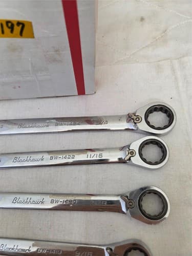 Lot of 18 Blackhawk Armstrong Ratcheting Wrenche Single OpenEnd Spanner LOT-1197 - Thumbnail 8