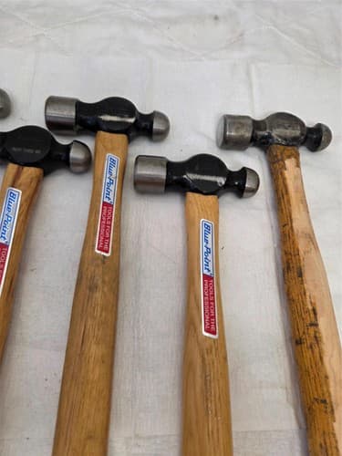 Lot of 5 Blue Point wooden handle Ball Peen Hammers LOT-1430 - Thumbnail 6