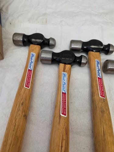 Lot of 5 Blue Point wooden handle Ball Peen Hammers LOT-1430 - Thumbnail 5