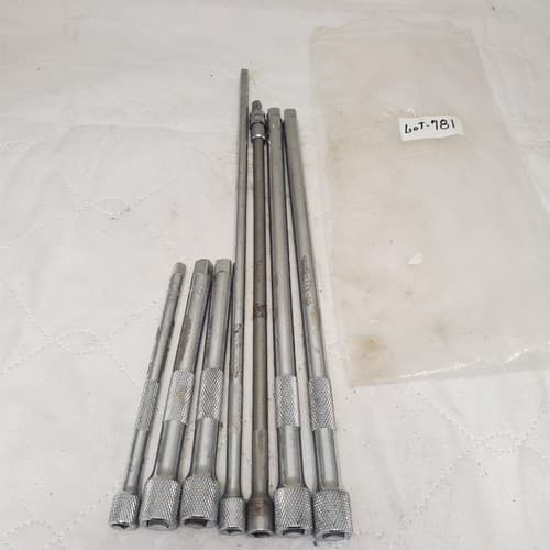 Lot of 7 Assorted Piece Knurled Extension Bar Set LOT-781 - Thumbnail 2