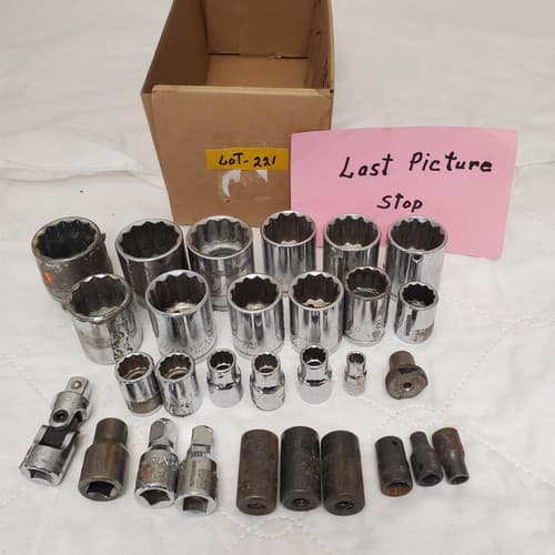 Lot of 29 Assorted Mixed Drive Impact Sockets LOT-221 - Thumbnail 7