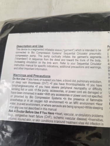 Biotab Healthcare GW-3045-S-BT 4 Chamber Leg Sleeve- Small Wide 27" BT - Thumbnail 3