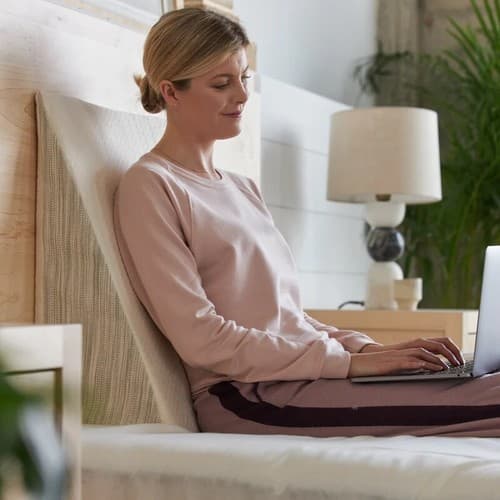 Avocado Organic Latex Wedge Pillow w Organic Cotton Wedge Natural Pillowcase - Image 1