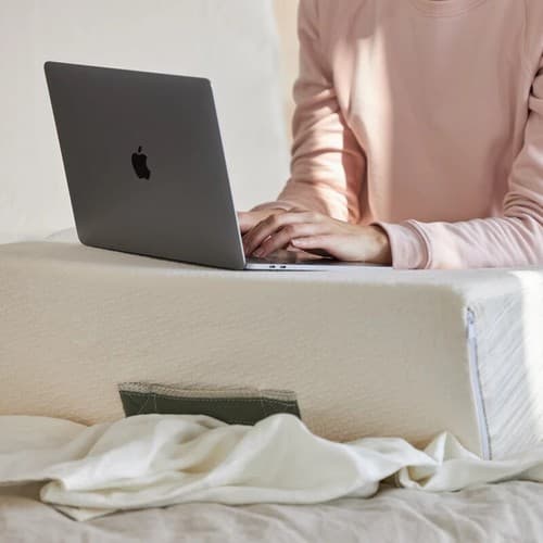 Avocado Organic Latex Wedge Pillow w Organic Cotton Wedge Natural Pillowcase - Thumbnail 4