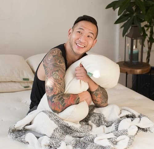 Avocado Pair Two Green Pillows Adjustable Organic Bed Pillows King Size Standard - Image 1