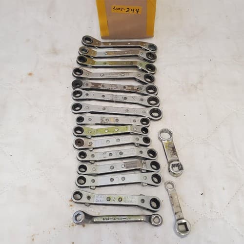 Lot of Assorted Various Offset Ratchet Box-End Wrench LOT 244 - Thumbnail 3