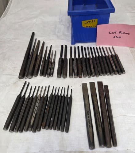 Lot of 43 Snap On assorted Punches & Chisels LOT-25 - Thumbnail 12