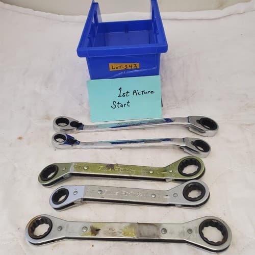 Lot of Assorted Various Offset Ratchet Box-End Wrench LOT 243 - Image 1