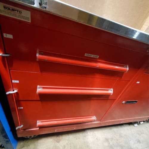 Equipto 5 Drawer Custom-Designed Red Modular Cabinet (13) - Thumbnail 3