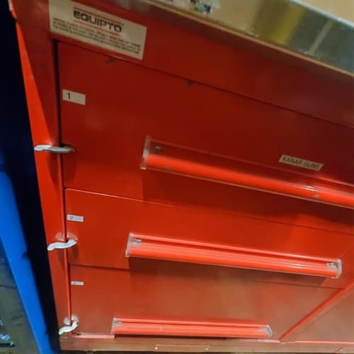 Equipto 5 Drawer Custom-Designed Red Modular Cabinet (13) - Thumbnail 5