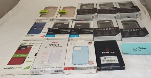 Lot of 14 Assorted Styles Smartphone Case Mixed Brands for iPhone Samsung Pixel - Image 1