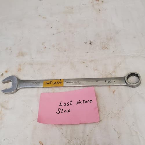 Snap-on Tools USA 15/16" 12-Point SAE Flank Drive Combination Wrench LOT 254 - Thumbnail 5