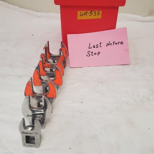 Lot of 7 Assorted Snap-On Drive SAE Open-End Crowfoot Wrench LOT 535 - Thumbnail 5