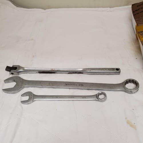 Lot of 3 Assorted Combination Wrench & Drive Flex Head Breaker Bar LOT-606 - Thumbnail 4