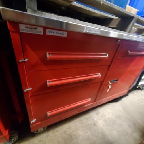 Equipto 5 Drawer Custom-Designed Red Modular Cabinet (12) - Thumbnail 2
