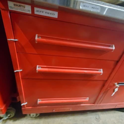 Equipto 5 Drawer Custom-Designed Red Modular Cabinet (12) - Thumbnail 3
