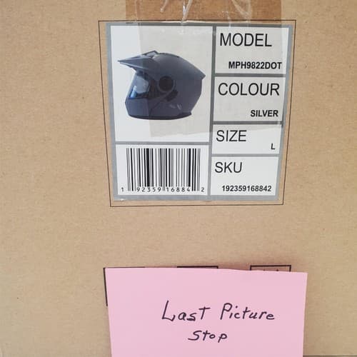 Milwaukee Helmets Silver MPH9822DOT Dual Sport Motorcycle Helmet Size L - Thumbnail 5