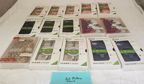 Lot15 EV Clear & Ring Stand Smartphone Cases Assorted Designs for iPhone/Android - Image 1