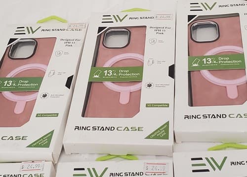 Lot15 EV Clear & Ring Stand Smartphone Cases Assorted Designs for iPhone/Android - Thumbnail 4