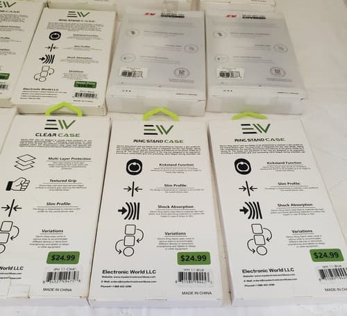 Lot15 EV Clear & Ring Stand Smartphone Cases Assorted Designs for iPhone/Android - Thumbnail 11