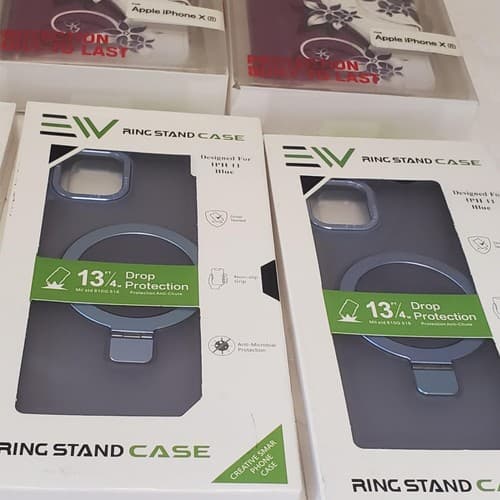 Lot15 EV Clear & Ring Stand Smartphone Cases Assorted Designs for iPhone/Android - Thumbnail 3