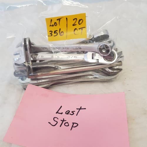 Lot of 20 Assorted Various Size Wrenches Tools LOT 356 - Thumbnail 12